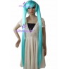 Women's 120cm Green Long Straight Fashion Wig cosplay wig