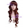 Women's Brown 60cm Long Culry Wig cosplay wig
