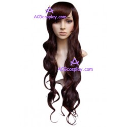 Women's Brown 61cm Long Natural Wavy Wig cosplay wig