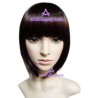 Women's Brown Black 24cm Short Straight Wig cosplay wig