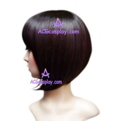 Women's Brown Black 24cm Short Straight Wig version1 cosplay wig