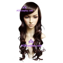 Women's Brown Black 58cm Long Curly Wig version1 cosplay wig