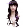 Women's Brownish Black 58cm Long And Curly Wig cosplay wig