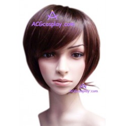 Women's Brownish Red 22cm Short Straight Wig cosplay wig