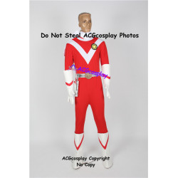 Power rangers mighty morphing Japanese sun vulcan ragner pre zyu ranger red ranger cosplay costume