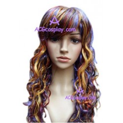 Women's Colorful 54cm Long Curly Wig cosplay wig