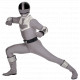 Power Rangers Time Force cosplay costume for a silver ranger with cosplay boots