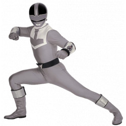 Power Rangers Time Force cosplay costume for a silver ranger with cosplay boots