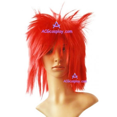 Women's Red Short Straight Cosplay Wig