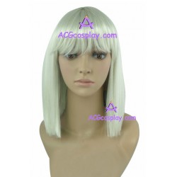 Women's White 35cm Straight Fashion Wig cosplay wig