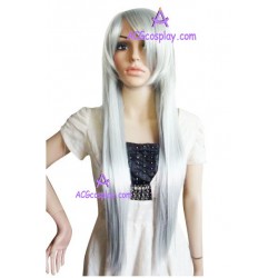 Women's White 80cm Fashion Long Wig cosplay wig