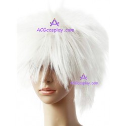 Women's White Short Straight Cosplay Wig