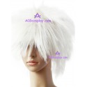 Women's White Short Straight Cosplay Wig