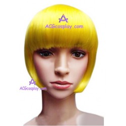 Women's Yellow 24cm Short Straight Wig cosplay wig