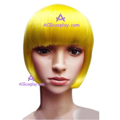 Women's Yellow 24cm Short Straight Wig cosplay wig