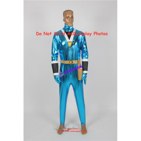 Power rangers Saizou ninja blue ranger Kaku ranger cosplay costume coating spandex make