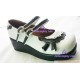 Black and white clasp wedges princess shoes lolita shoes boots cosplay shoes