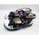 Black and white lace clasp princess shoes lolita shoes boots cosplay shoes