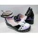 Black and white princess sandals lolita shoes boots cosplay shoes