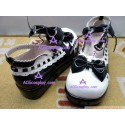 Black and white princess shoes version1 lolita shoes boots cosplay shoes