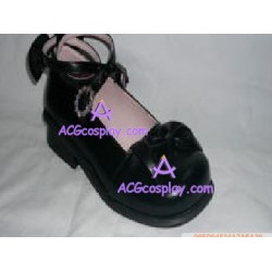 Black dolls clasp princess shoes lolita shoes boots cosplay shoes