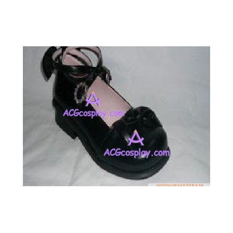 Black dolls clasp princess shoes lolita shoes boots cosplay shoes