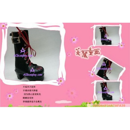 Black Martin boots version1 lolita shoes boots cosplay shoes