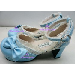 Blue doll dress princess shoes lolita shoes boots cosplay shoes