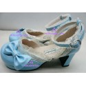 Blue doll dress princess shoes lolita shoes boots cosplay shoes