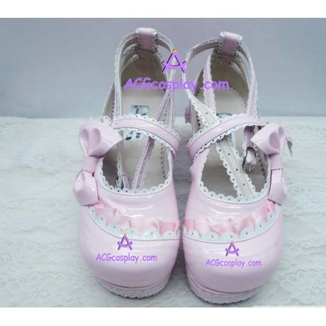 Bowknot princess dress shoes lolita shoes boots cosplay shoes