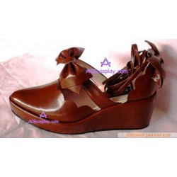 Doll sparkling brown wedges chalaza princess shoes lolita shoes boots cosplay shoes