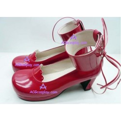 Festival red princess shoes lolita shoes boots cosplay shoes