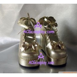 Golden princess shoes lolita shoes boots cosplay shoes