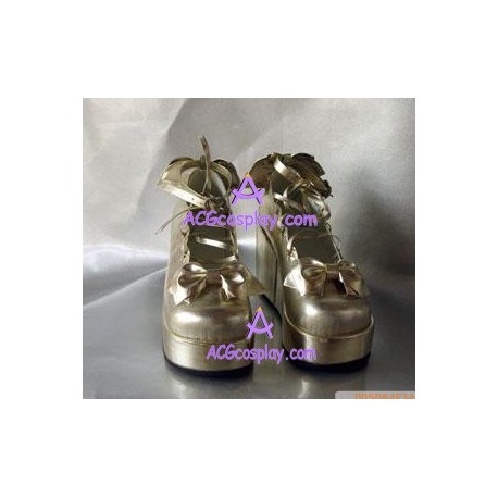 Golden princess shoes lolita shoes boots cosplay shoes