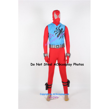 Marvel Comics Spider Man Scarlet Spider Cosplay Costume