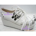 Japanese pop Punk chalaza LOLITA white princess leisure shoes version5 lolita shoes boots