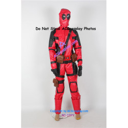 Marvel Comics Deadpool Cosplay Costume faux leather made super hero costume