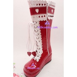 KERA VR Princess boots  red dress lolita shoes boots  cosplay shoes