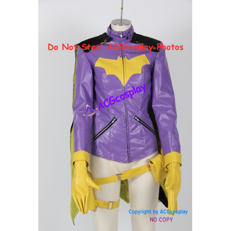 DC Comics Batman Batgirl Cosplay Costumes Include pants faux leather made