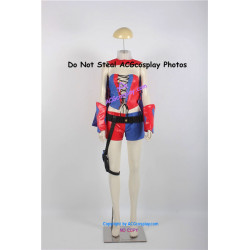 DC comics Batman Harley Quinn Blue and Red Cosplay Costume