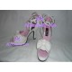 Round head thick soles clasp bowknot white wavy lines lolita shoes boots cosplay shoes