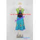Frozen Anna Cosplay Costume Frozen Fever Dress princess cosplay
