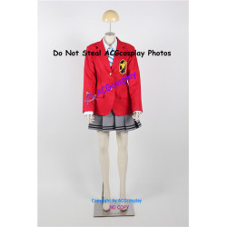 Fairy Tail Erza Scarlet Cosplay Costume school uniform