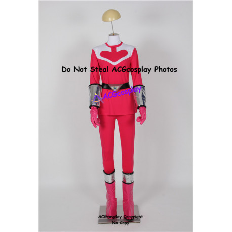 Pink time force power ranger cosplay boots shoes and cuffs and gloves