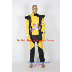 Mighty Morphin Power Rangers golden buster cosplay costume faux leather costume