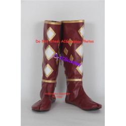 Power Rangers Red Ninjetti Ranger ninja Cosplay Shoes boots dark red version