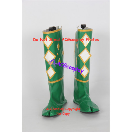 Power Rangers Green Ninjetti Ranger Cosplay Shoes boots