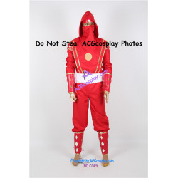 Male XL Male L Power Rangers Red Ninjetti Ninja Ranger Cosplay Costume new