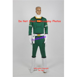Male L Power Rangers Turbo cosplay Carlos Green Turbo Ranger cosplay costume include boots covers