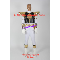 Male L Power Rangers White Ranger Cosplay Costume include boots covers pre-made new